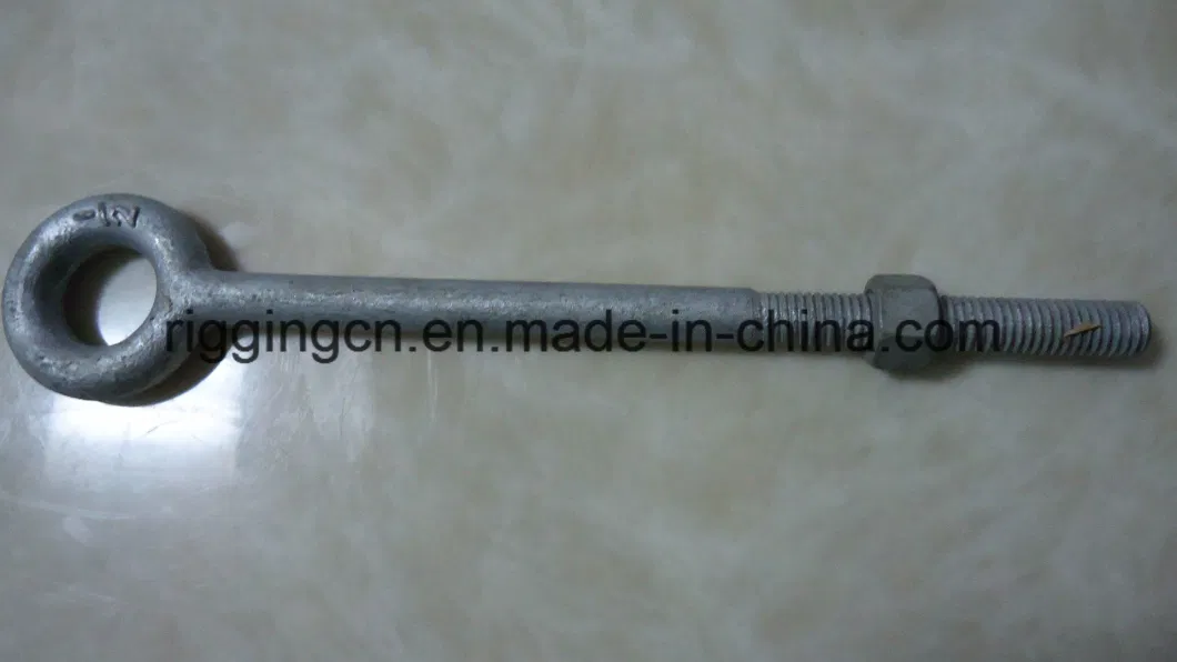 Long Screw Eye Bolt G291 with Regular Nut HDG
