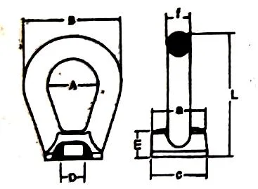 BS 3974 Self Colour BS Standerd Eye Nut