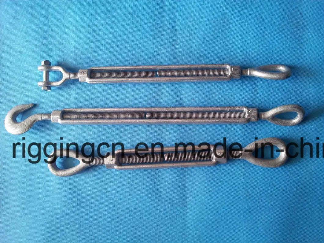 High Quality Hot Sale Us Type Hot Forged HDG Wire Rope Lifting Turnbuckle Jaw /Eye/Hook/Stub