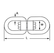 Double Eye Nut 402 Swivel in Stainless Steel for Yacht