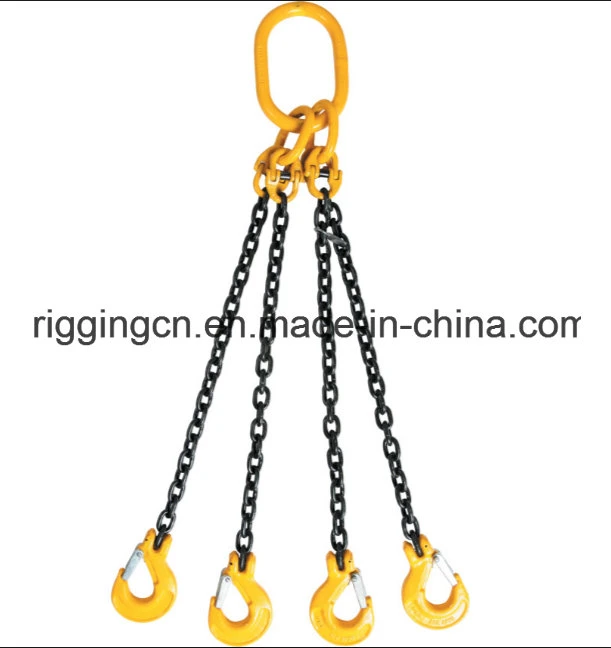 8mm 4 Leg Lifting Chain Sling with 2.3m 4.2 Ton Clevis Sing Hook