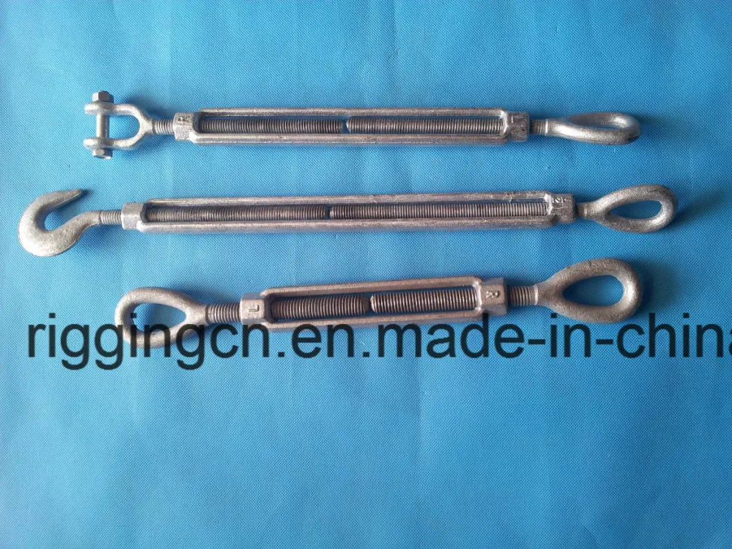 High Quality Hot Sale Us Type Hot Forged HDG Wire Rope Lifting Turnbuckle Jaw /Eye/Hook/Stub
