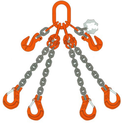Lifting Chain Sling with Master Link G80 Clevis Hook