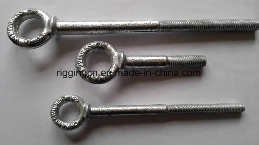 Long Screw Eye Bolt G291 with Regular Nut HDG