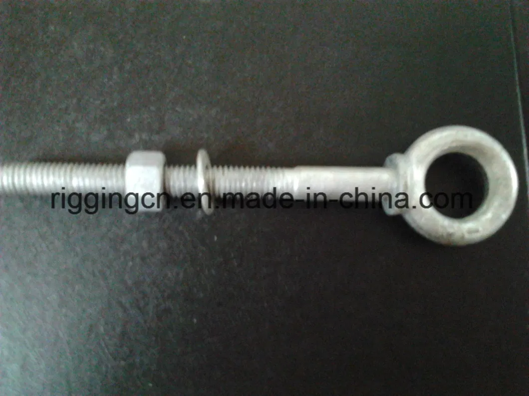 Long Screw Eye Bolt G291 with Regular Nut HDG