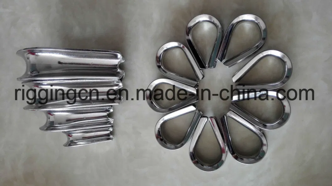 316 Stainless Steel European Rigging Thimble for Wire Loop