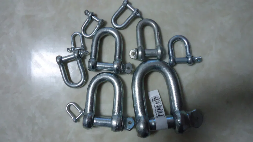 Galvanized Large Dee Screw Pin Shackle Chain Shackle Straight Shackle