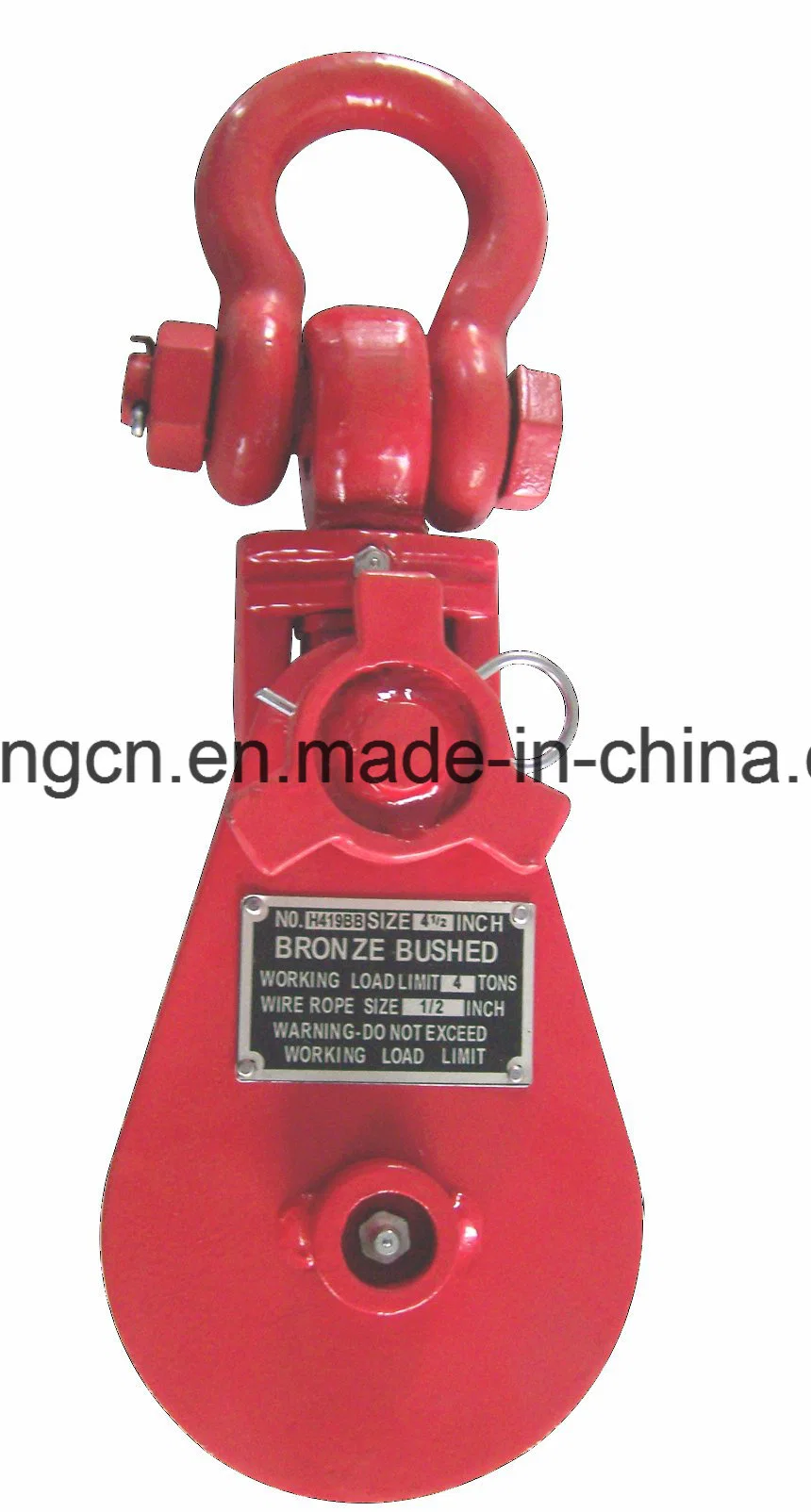 Heavy Lifting Pully with Shackle and Hook