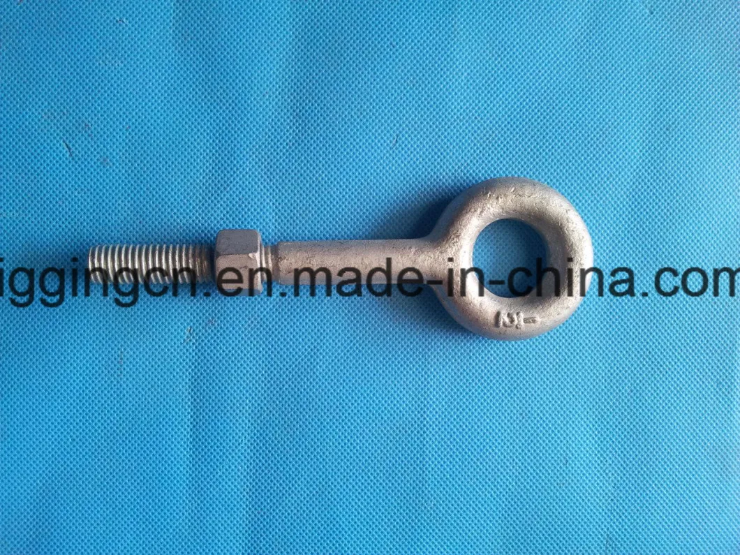 Long Screw Eye Bolt G291 with Regular Nut HDG