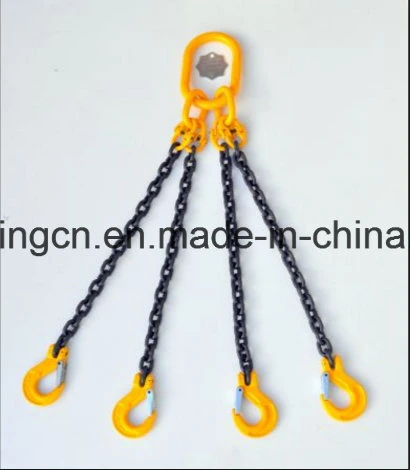 8mm 4 Leg Lifting Chain Sling with 2.3m 4.2 Ton Clevis Sing Hook